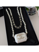 Chanel Airpods Case Necklace AB6425 White 2021