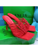 Bottega Veneta Stretch Strap Heel Sandals 9cm Red 2021
