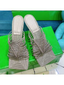 Bottega Veneta Stretch Strap Heel Sandals 9cm Grey 2021