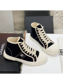 Chanel Vintage Canvas High-top Sneakers 21012501 Black 2021