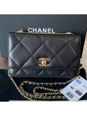 Chanel Quilted Lambskin Wallet on Chain WOC A80982 Black 2019