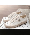 Chanel Vintage Canvas Label Espadrille Sneakers White 2020