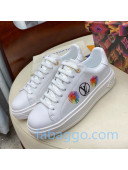 Louis Vuitton Time Out Sneakers in Printed Silky Calfskin White 01 2020