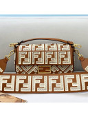 Fendi Baguette Medium Bag with FF embroidery Brown 2021