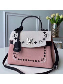 Louis Vuitton Lockme Ever BB Monogram Flower Eyelets Top Handle Bag M53952 Pink/White/Black 2019
