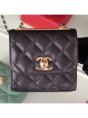 Chanel Quilted Lambskin Clutch with Chain A81633 Black/Gold 2019 