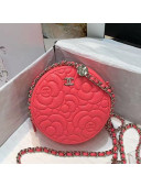 Chanel Camellia Grained Calfskin Clutch with Chain AP0118 Pink 2020