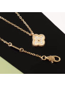Van Cleef & Arpels Crystal Necklace 206125 Pink Gold 2020