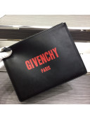Givenchy Paris Leather Medium Pouch Black 07 2021