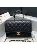 Chanel Lambskin Wallet on Chain With Round Handle AP1177 Black 2020
