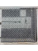 Louis Vuitton Monogram Sqaure Scarf 142x142cm Black 2021 45