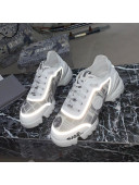 Dior D-Connect Sneakers in Print and Luminous Fabric Grey 2021 (For Women and Men)