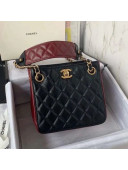 Chanel Quilted Calfskin Bucket Bag AS2230 Black/Brown 2020