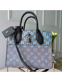 Louis Vuitton Monogram Pop City Steamer PM Top handle Bag M55469 Blue 2019