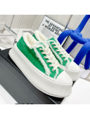 Chanel Suede Wool Sneakers Green 2021 111181