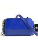 Chanel Python & Calfskin Gabrielle Clutch Bag with Chain Royal Blue 2019