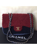 Chanel Shearling Sheepskin Small Flap Bag A57736 Burgundy 2019