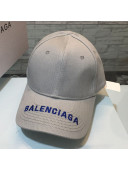 Balenciaga Logo Canvas Baseball Hat Grey 2021 09