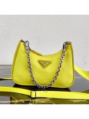 Prada Re-Edition Nylon Mini Shoulder Bag 1TT122 Yellow 2020