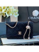 Chanel Velvet Wallet on Chain WOC and Crystal Ball AP1450 Black 2020