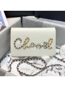 Chanel Calfskin Chain CHANEL Wallet on Chian WOC White 2020