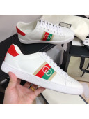 Gucci Ace Sneakers with Interlocking G Web White/Red 01 2021 (For Women and Men)