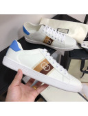 Gucci Ace Sneakers with Interlocking G Web White/Blue 03 2021 (For Women and Men)