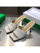Bottega Veneta Stretch Calfskin Heel Sandals 9cm White 38 2021