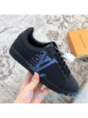 Louis Vuitton Luxembourg Printed LV Sneakers in Silky Calfskin Black/Blue (For Women and Men)