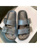 Balenciaga Transparent TPU Flat Sandals Grey 2021