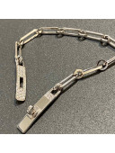Hermes Kelly Chaine Crystal Bracelet Silver 2021 082511