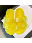 Balenciaga Transparent TPU Flat Sandals Yellow 2021
