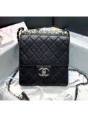 Chanel Acrylic Beads Goatskin Mini Flap Bag AS0584 Black/Silver 2020