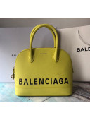 Balenciaga Logo Ville Top Handle Bag Yellow 2018