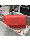 Chanel Quilted Lambskin Flap Bag AS2300 Coral Pink 2020