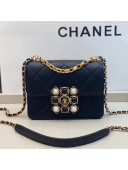 Chanel Quilted Calfskin Flap Bag with Resin Stone Charm AS1889 Black 2020 TOP