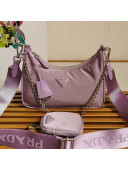Prada Re-Edition 2005 Nylon Shoulder Bag 1BH204 Purple 2021 08