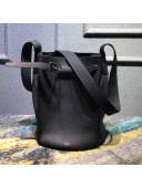 Celine Big Bag Bucket Bag With Long Strap in Grained Calfskin Dark Grey 2018