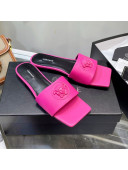 Versace Lambskin Flat Side Sandals Dark Pink 2022 032638