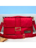 Fendi Men's Baguette Nylon Large Bag Red 2021