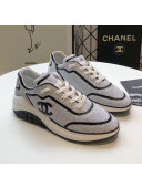 Chanel CC Logo Sequins & Leather Sneakers G35936 White/Black 2020
