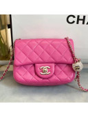 Chanel Quilted Leather Flap Bag with Crystal Ball AS1786 Pink 2020