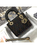 Dior Lady Dior Mini Bag With Crystals Black 2021
