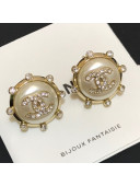 Chanel Stud Earrings Gold 2021 082530