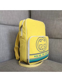 Gucci Medium Nylon Backpack with Interlocking G Print ‎536724 Yellow 2019