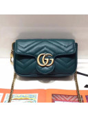Gucci GG Marmont Matelassé Mini Shoulder Bag 446744 Green 