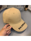 Balenciaga Logo Canvas Baseball Hat Beige 2021 15