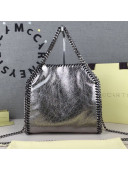 Stella McCartney Crumple Patent Falabella Mini Tote Bag Silver 2020