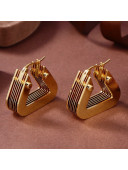 Bottega Veneta Triangle Earrings Gold 2021