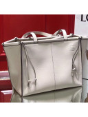 Loewe Cushion Tote Bag in Grained Calfskin White 2019